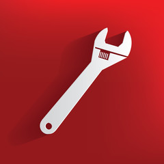 Repair design on red background,clean vector