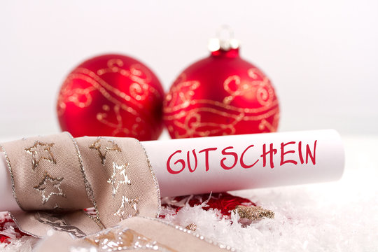 Gutschein Weihnachten – Stock-Foto | Adobe Stock