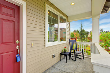 Entrance porch with rocking chair