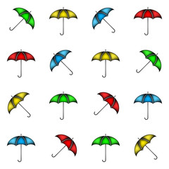 Obraz premium Seamless pattern of colorful umbrellas, background