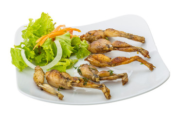 Grilled frog legs