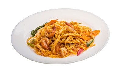 Fried noodles with shrimps