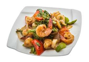 Seafood with vegetables