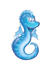 Cute sea horse cartoon