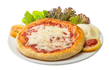 Pizza with tomato and cheese