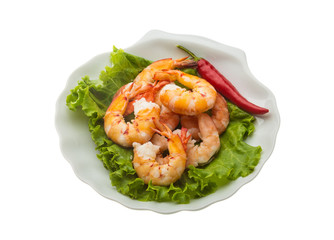 Unshelled king prawn