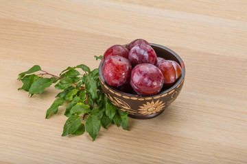 Fresh plums