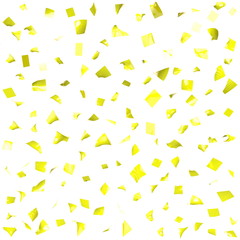 Background of yellow shiny pieces of paper