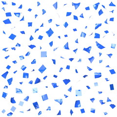 Background of blue shiny pieces of paper