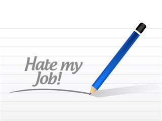 hate my job message illustration design