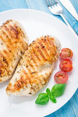 Grilled chicken breasts
