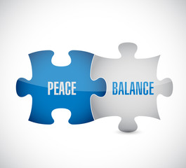 peace balance puzzle pieces illustration design