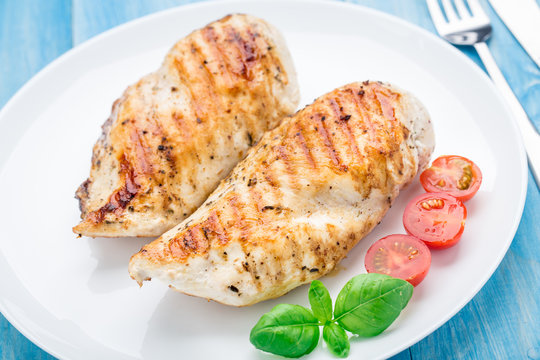 Grilled chicken breasts