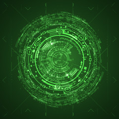 Futuristic graphic user interface