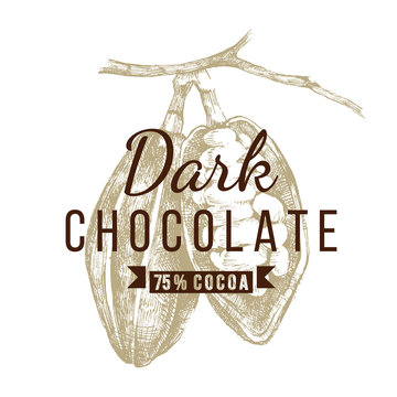 dark chocolate logo template