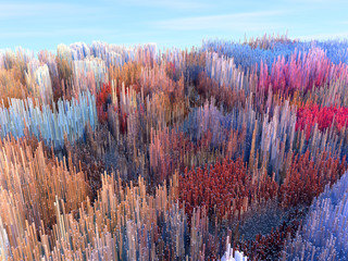 Città del futuro, grattacieli, fantascienza, astratto © Naeblys