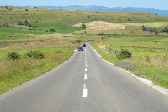 Straight Road Crosses Pester Plateau, Serbia
