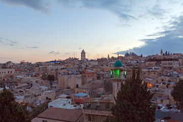 Jerusalem Old City at Night, Israel