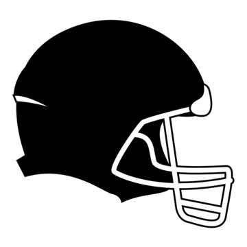an isolated football helm on a white background
