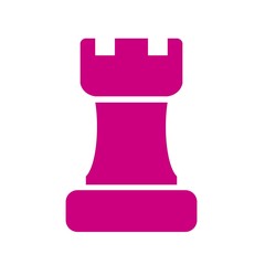 Tour de jeu d'échec rose