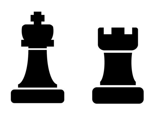 Tour et roi de jeu d'échec	