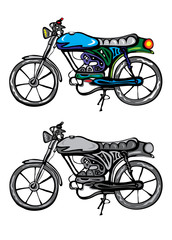 Obraz premium classic motorcycle, art vector illustration