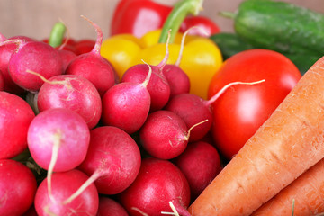 Fresh vegetables closeup