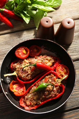 Stuffed pepper with meat and vegetables