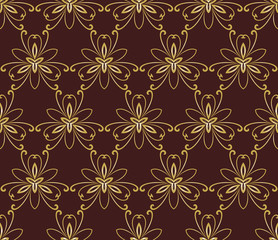 Floral Seamless Vector Pattern. Orient Abstract Background