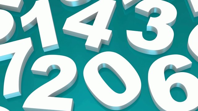numbers. from zero to nine. 3d
