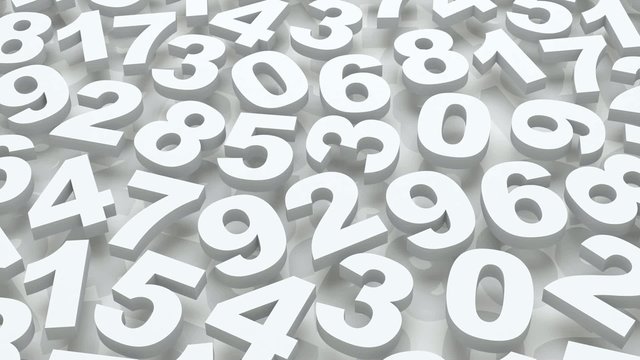 numbers. from zero to nine.
