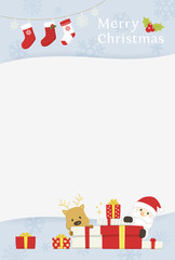 サンタとトナカイ　メッセージ縦