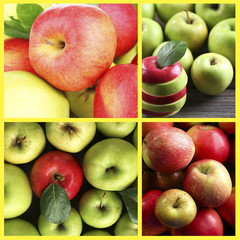 Collage of apples