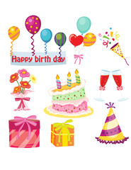 set of birthday party