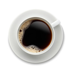 Coffee on white