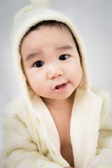 Beautiful smiling asian cute baby