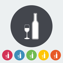 Wine flat icon