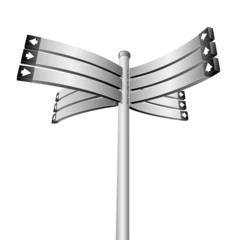 multidirectional sign with arrows