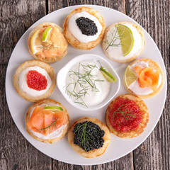 canapes, finger food