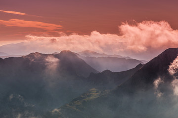 Summer scenery in the Alps