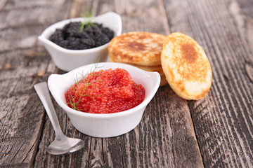 caviar and blinis