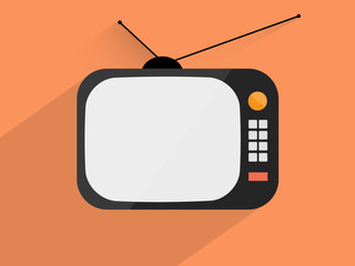 Retro tv ,Flat design style