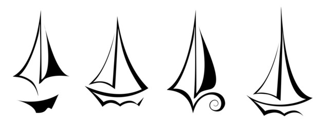 vector flat design sailing yacht boat transportation icon