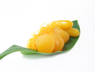 Thai sweet meat   on White.