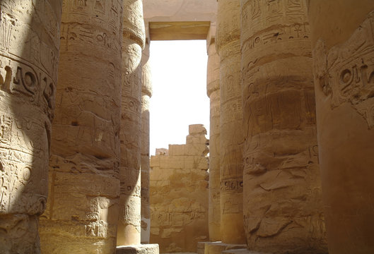 Great Hypostyle Hall at the Temples of Karnak . Luxor, Egypt