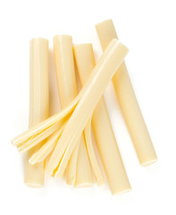 string cheese isolated on white