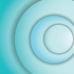 Abstract light blue round shapes background. vector illustration