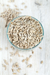 sunflower seeds in a bowl