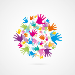 Obraz premium empreinte mains