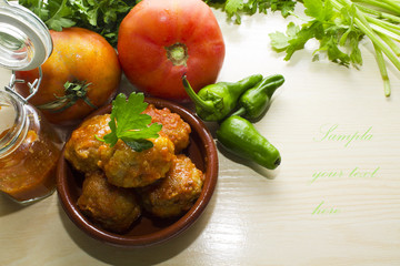 delicious meatloaf with tomato